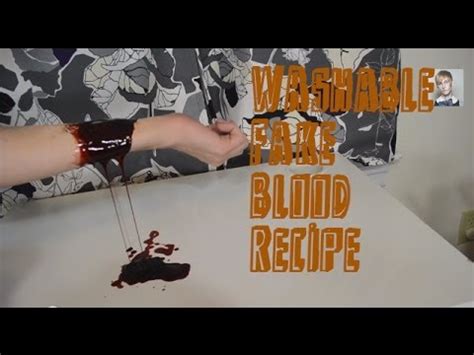 fake blood that washes out of clothes|how to make realistic blood.